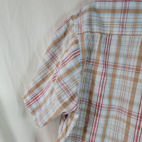 Vtg ECKO UNLIMITED SHIRT MEN XL MADRAS PLAID SHORT SLEEVE Pre Owned - Picture 14 of 16